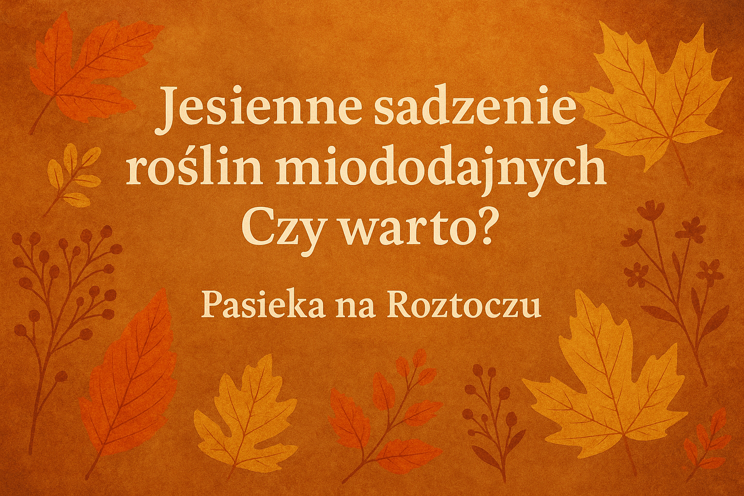 Jesienne sadzenie roślin miododajnych: Czy warto?